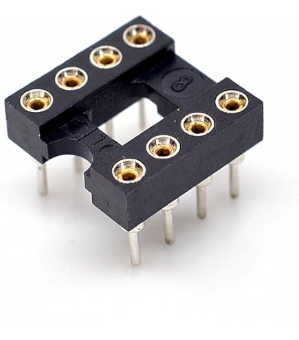 QUARKZMAN 60x DIP-IC-Sockel 8-Pin, 2,54 Mm Raster – Für Breadboard & PCB, Schwarz
