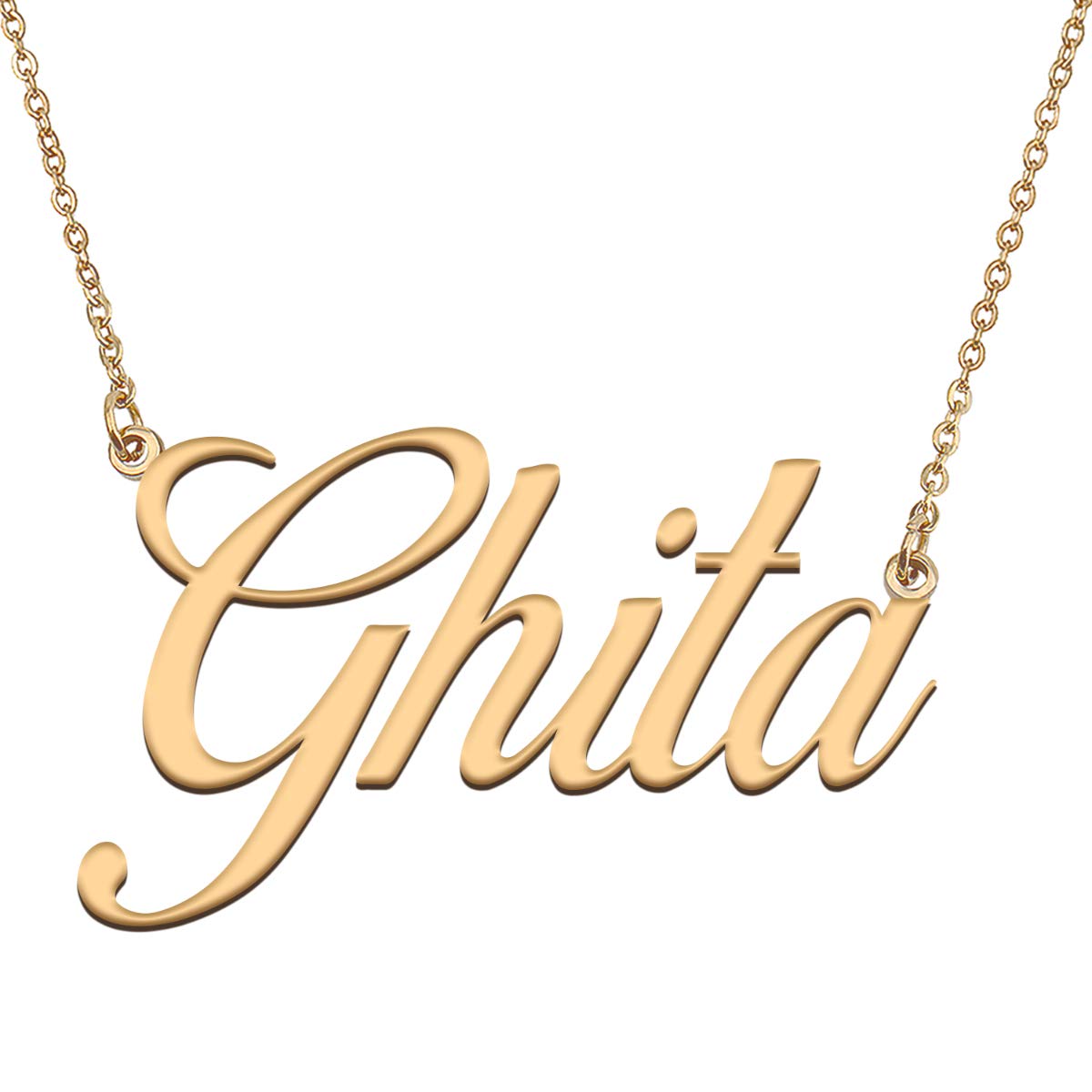 HUAN XUN Customized Custom Simple Any Name Necklace