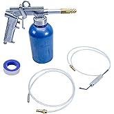 Caute Air Rust-Proofing Undercoating Spray Gun, 1100ml Cup, 58-87 PSI, with Two Flexible Wands and PTFE Thread Seal Tape