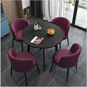 Amazon Com Negotiate Table And Chair Combination Modern Home Living Room Round Table Bar Restaurant Dessert Coffee Shop Office Negotiation Table And Chairs Business Hotel Lounge Balcony Table Three Chairs Table