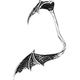 HZMAN Stainless Steel Ear Cuff Earrings for Women Piercing Men Stud Dragon Punk Wrap