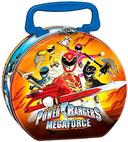 Power Rangers Megaforce Round Metal Lunch Box Birthday Party Favor, Multi