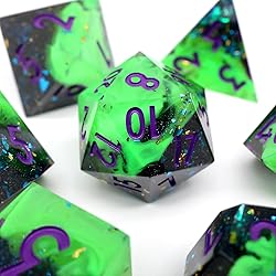 XTechnor DND Dice Set 7PCS Handmade Sharp Edge