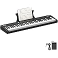 61 Key Keyboard Piano Kids Beginners Professional Portable Electric Semi-Weighted Piano Keyboard Keyboard Piano with Power Supply Pedal Built In Speakers