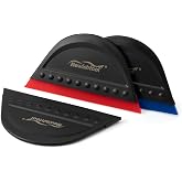 NEWISHTOOL Window Tint Squeegee Black Small Scraper for Vinyl PPF Tools | 3 PCS Different Hardness Channel Blade Mini Squeegee with Handle for Car Windshield Glass Mirror Cleaning Water Removal