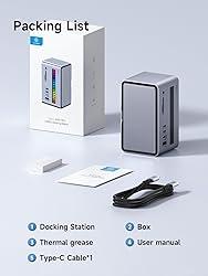 Hagibis USB C Docking Station Triple Monitor, LED