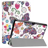 Ratesell Case for Dragon Touch X10 2017 Edition - Slim Folding Stand Cover Case with Auto Wake & Sleep Function for Dragon Touch X10 2017 Edition 10.1-Inch Android Tablet Fly Butterfly