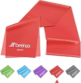 Beenax Resistance Band 2M Heavy Red 25lbs for Strength Flexibility Pilates Yoga