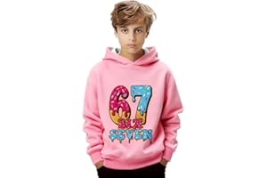 Kids 67 Meme Hoodies Unisex Cute Six Seven Graphic Girls Boys Hooded Top Funny Ice Cream Drip Long Sleeve Sweatshirts