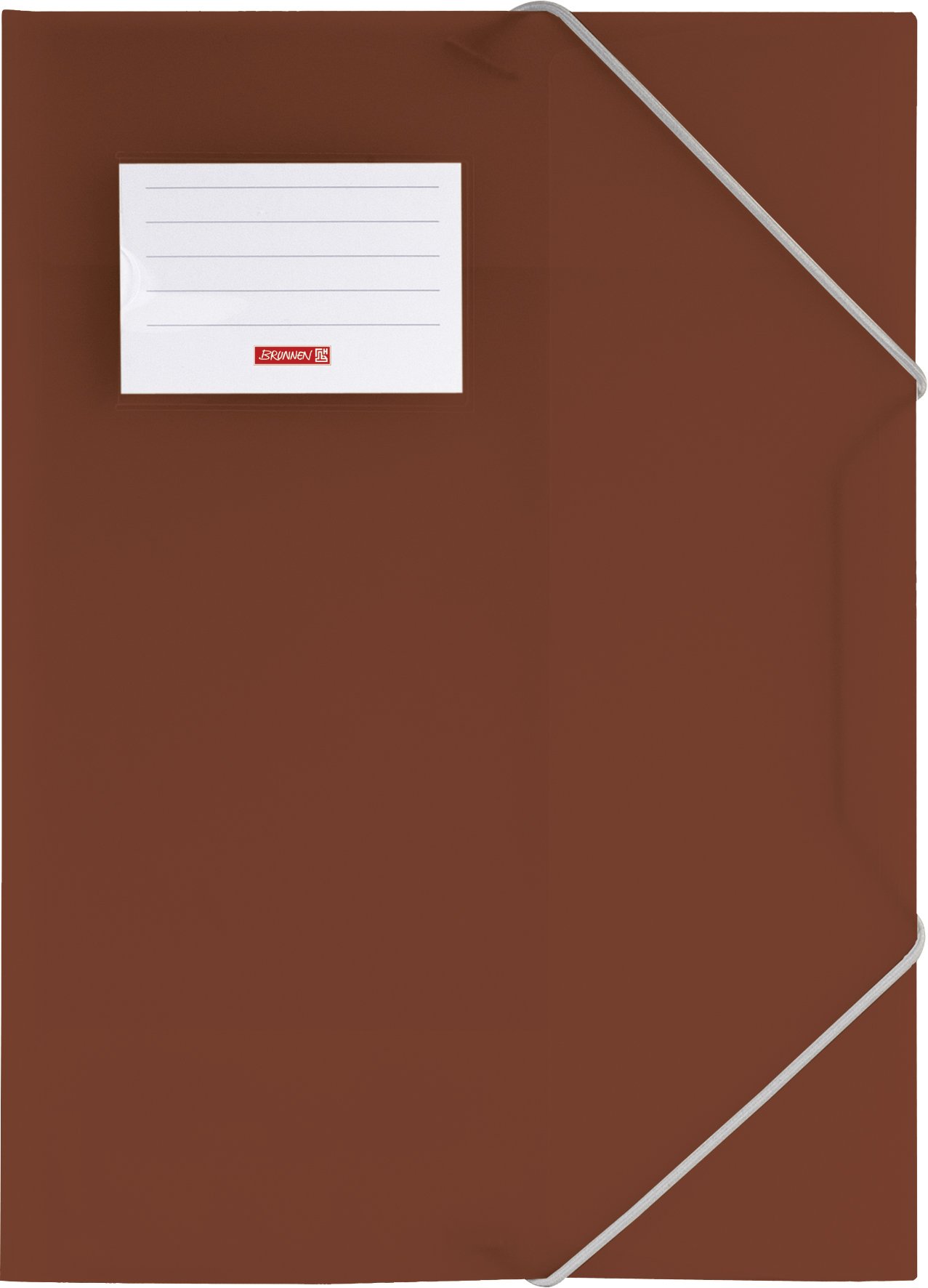 Fountain 104160479 Binder FACT! Pp (A4, Translucent PP-foil, with Elastic, with Name Plate) Brown