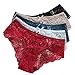 Wansheny Women's Triangle Panties - Cotton Fashion Bikini Panty Lace Edge Soft Sexy Panties Set(Pack Of 5) (X-Large, Basics)