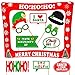 Christmas Inflatable Frame and Photo Booth Props – NO DIY Required Attached to The Stick – Fun Holiday Party Decorations for All Family – Great Theme Party Kit (Christmas Props)