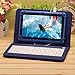 iRULU 4 Th 7 inch Tablet Android 4.4 OS, 4*1.5GHZ Quad core, 0.3MP/2.0MP Dual Camera , 512MB-RAM/16GB-ROM, Blue with Blue Keyboard Case