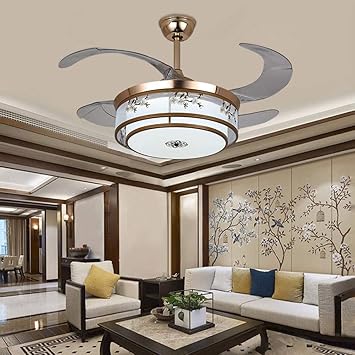 Amazon Com Laal Light Chinese Retro Golden Plum Fan Light Living
