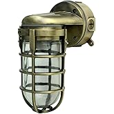 Woods L1707SVAB Traditional 100W Incandescent Weather Industrial Light; Suitable for Indoor and Outdoor Use; Wall Mount; Meta