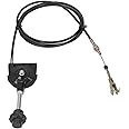 Zooke Universal Throttle Control Cable with Black Knob, Universal Fit, Excavator Throttle Control Cable Replacement 2.5 Meter