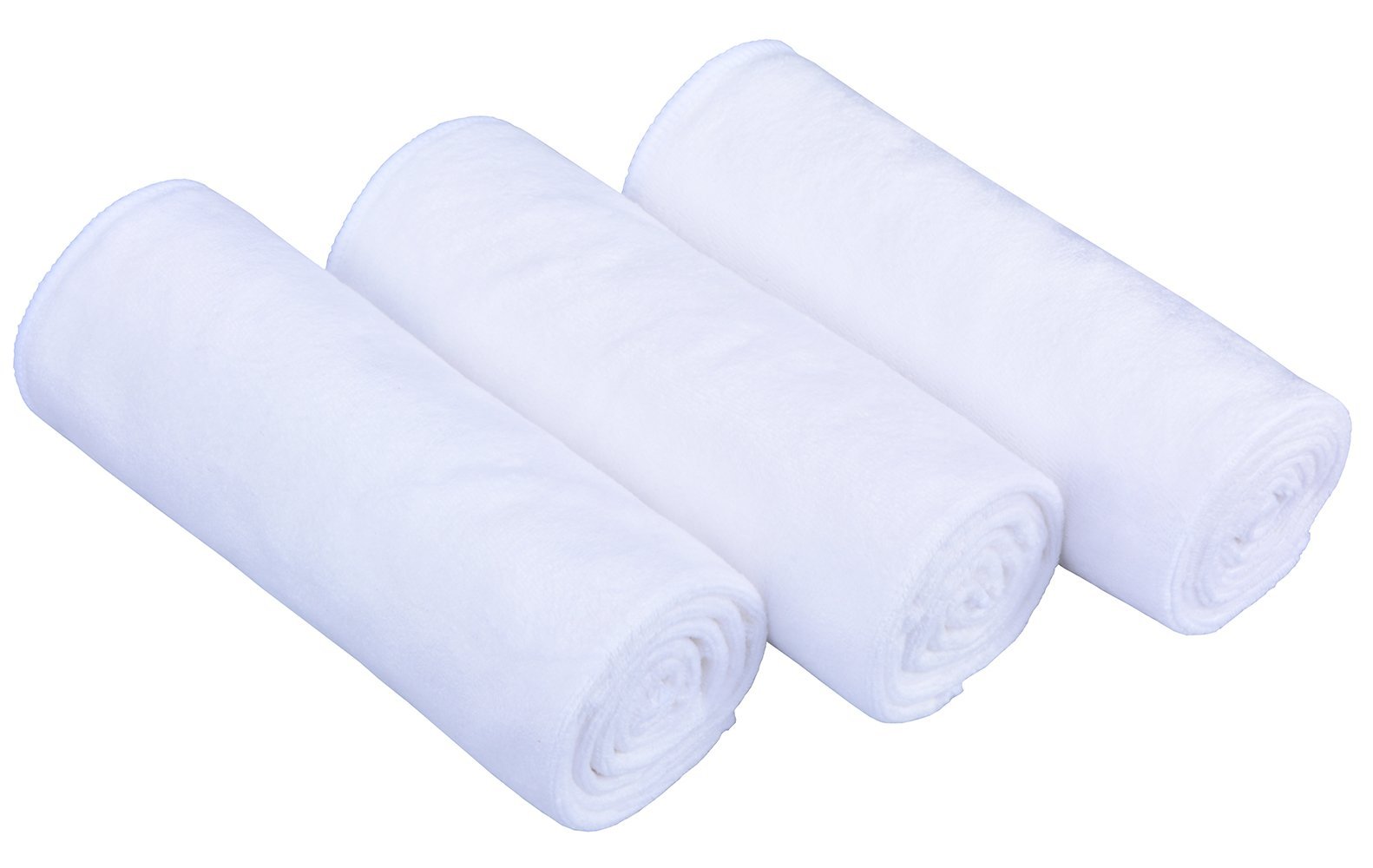 MAYOUTH Microfibre Sports Towels Fast Drying & Absorbent Gym Towel Workout Sweat Towels for Gym Fitness,Yoga, Camping 3-Pack 40cm X80cm, White
