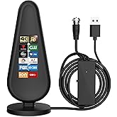 HDTV Indoor Digital TV Antenna Up with Amplifier Signal Booster, 560+ Miles Range TV Antenna for Smart TV,4K 1080P Free Local