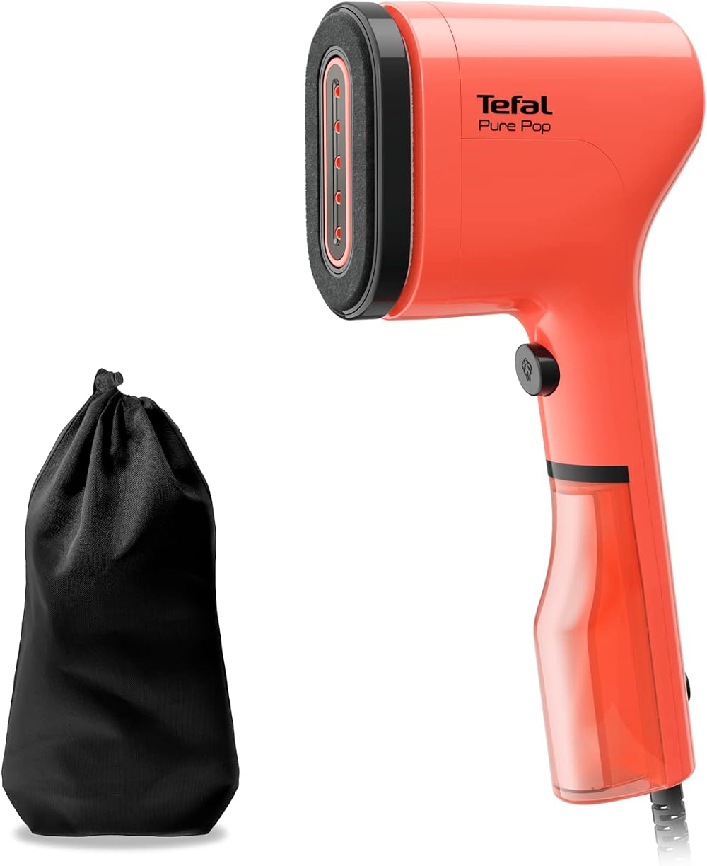Tefal Pure Pop Slim Handheld Clothes Steamer 15s 70ml Red DT2022