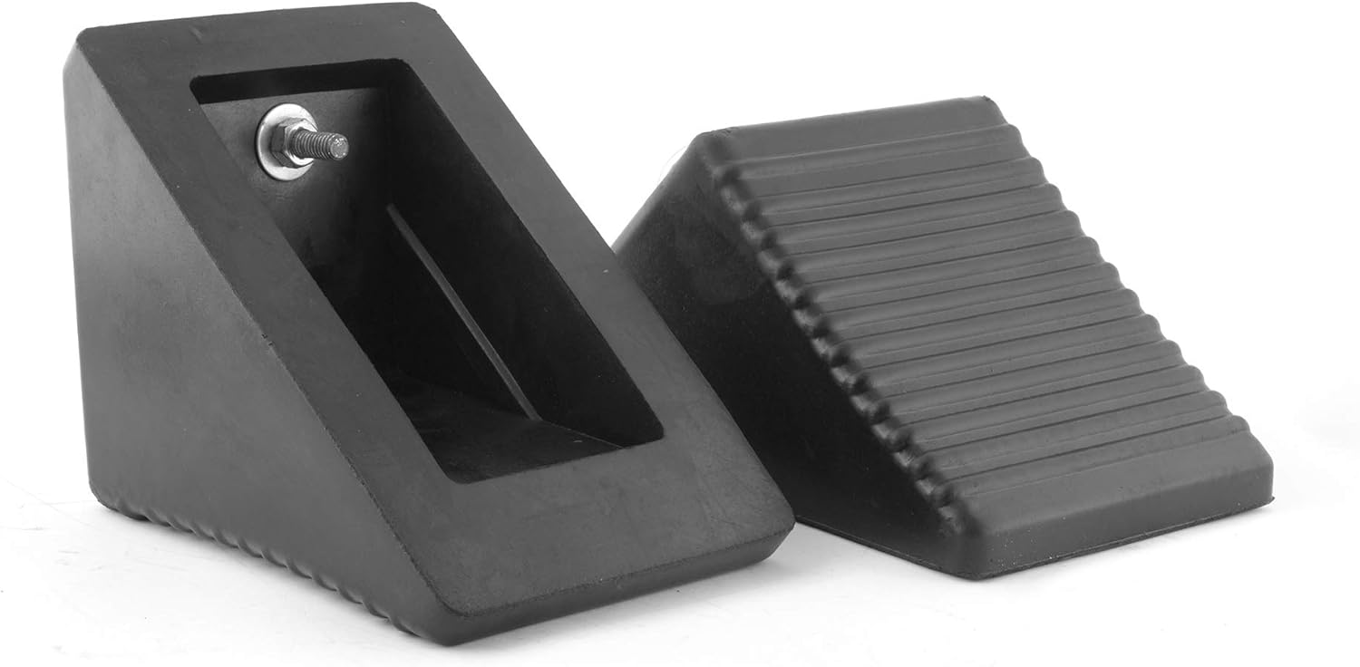 AFA Tooling Nylon Reinforced Set of 4pcs Heavyweight Wheel Chock with Eyebolts: Automotive