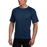 Kanu Surf Mens Short Sleeve UPF 50 Swim Shirt Rash Guard Sun Shirt (Regular & Extended Sizes)