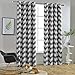 Melodieux Fashion Chevron Curtains for Living Room Dining Room, Darkening Blackout Grommet Top Window Drapes Soundproof Thermal Insulated for Bedroom, 84 Inches Long, 52 by 84 Inch, Gray (1 Panel)