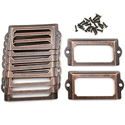 Antique Metal Name Card Frame, OZXNO 10-Pack
