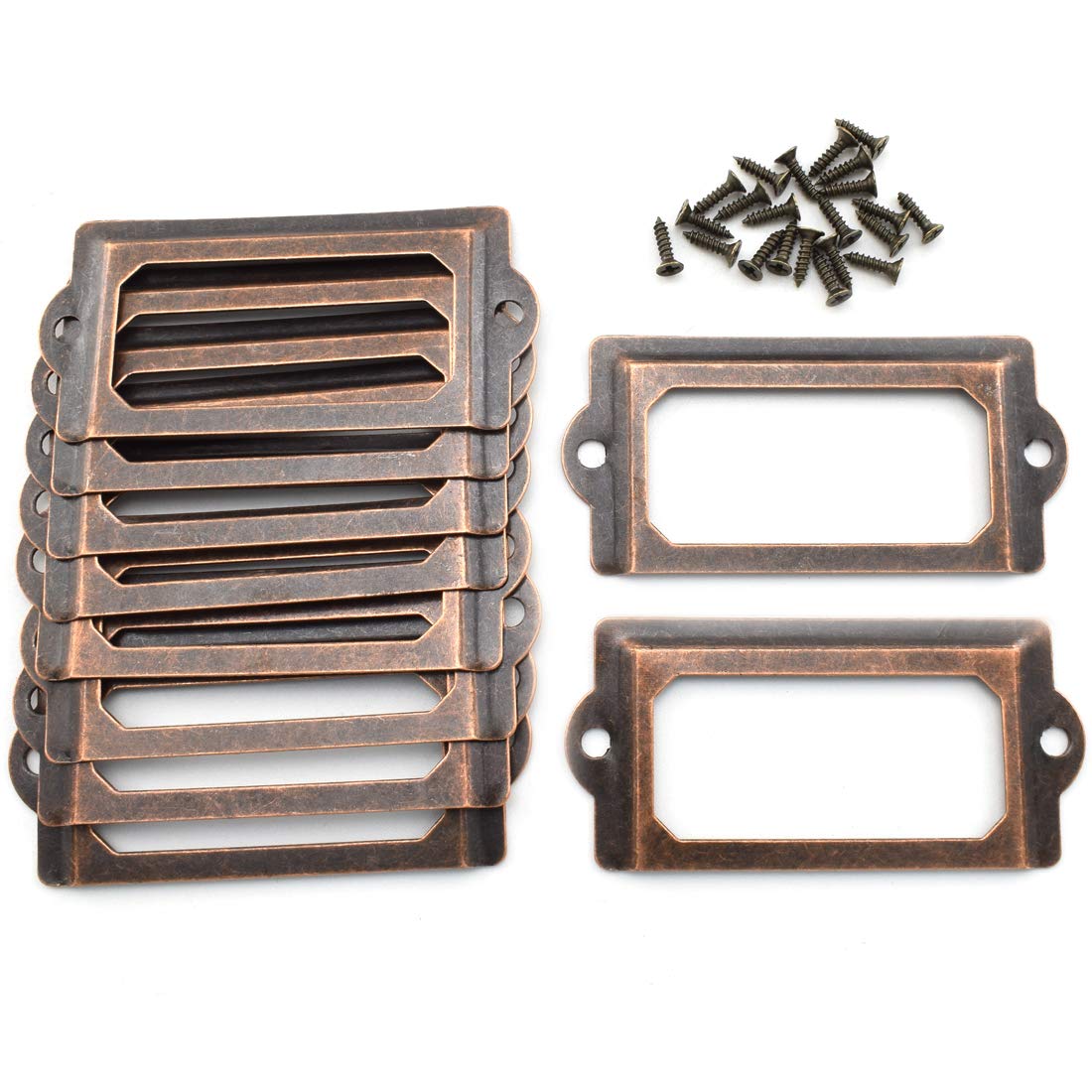 Antique Metal Name Card Frame, OZXNO 10-Pack