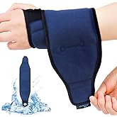 NEWGO Wrist Ice Pack Wrap for Carpal Tunnel Relief, Reusable Hot Cold Compression Brace for Hand Injuries, Tendonitis, Arthritis, Swelling, Surgery Recovery, Fits Men & Women