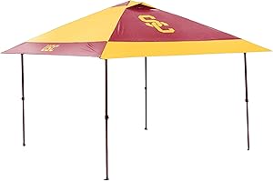 Logo Brands NCAA 12x12 Solo Up Canopy - 144 Square Feet of Shade – One-Person Easy Setup, UV-50 Protection, Rolling Storage Bag – Perfect Tent for Tailgates and Outdoor Events