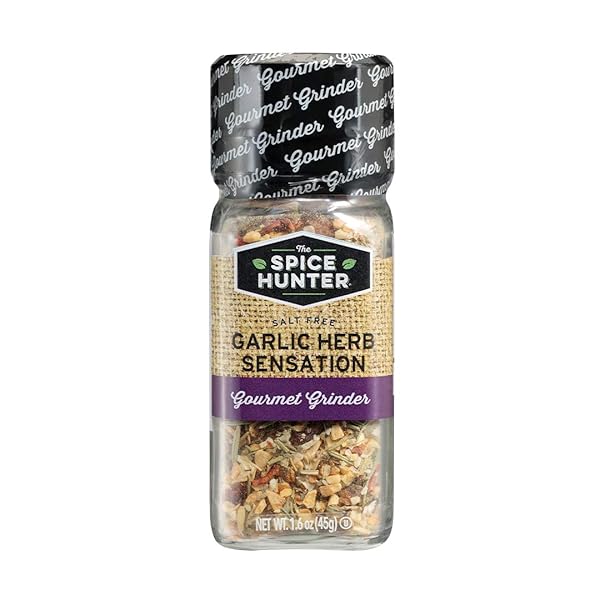 THE SPICE HUNTER GARLIC HERB SENSATION GRINDER JAR,...