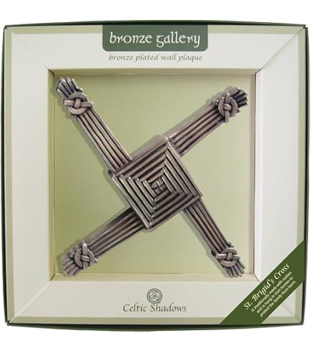 Royal Tara St Brigid Cross Celtic Ornament – Bronze Plated Wall Hanging, Irish Decor 3.7 X 3.7 Inches