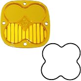 Baja Designs Lens Kit for Squadron Pro and Sport LED Light - Optical Lens with Silicone O-Ring, Easy Installation, Waterproof, Dustproof (Driving/Combo, Baja Amber)