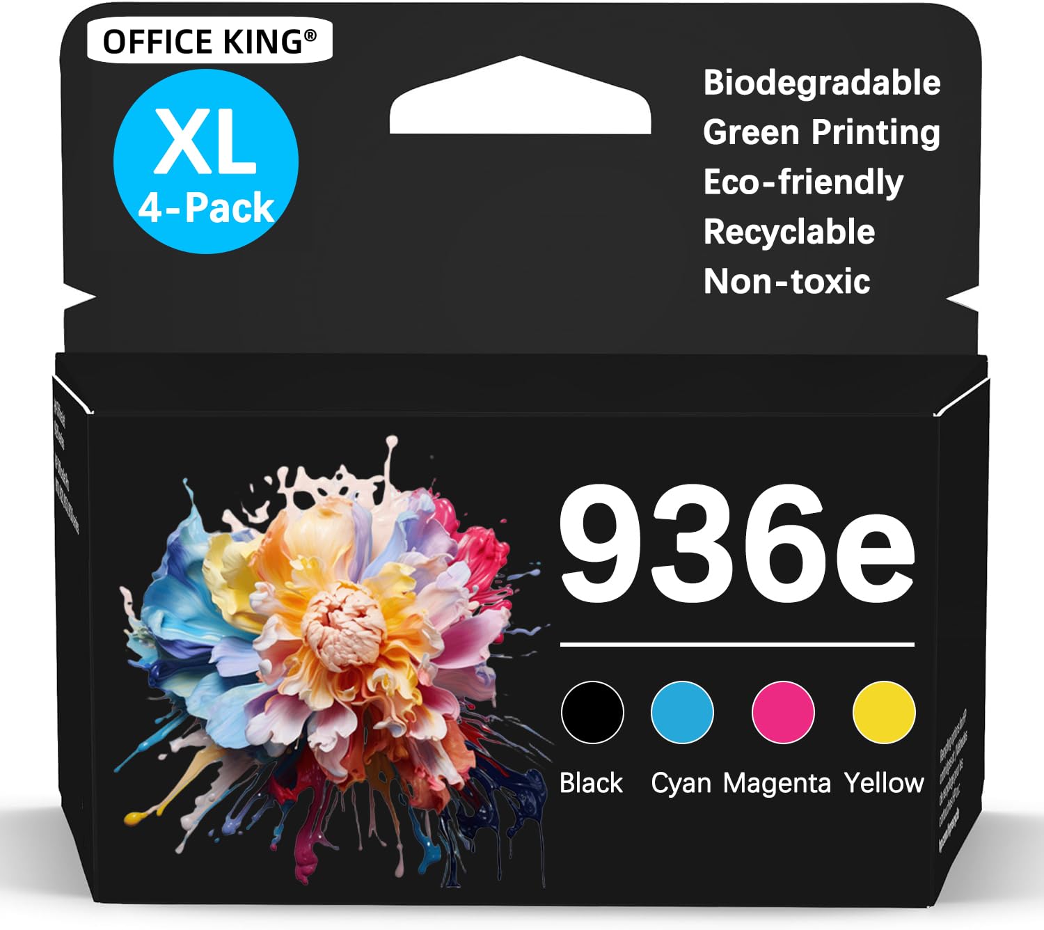 Photo 1 of 936XL 936e Ink Cartridges Combo Pack Replacement for HP 936e Ink 936XL Black and 936 Color Combo Pack for HP OfficeJet Pro 9125e 9120e 9730e 9130 9135e 9122e 9128e 9110b 9120b 9130b 9130e.(with Chip)