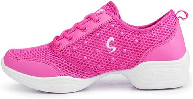 Amazon Co Jp スニーカー レディース ダンススニーカー スポーツシューズ ダンス シューズ カジュアル ダンスシューズ ジャズシューズ 女性用 ローズ 黒 22 5 23 23 5 24 24 5 25 服 ファッション小物