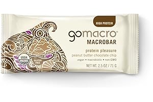 GoMacro Organic Peanut Butter Chocolate Chip, 2.5 Ounce (Pack of 15)
