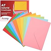 ACSTEP 100PACK 5X7 Envelopes, Colorful A7 Envelopes Self Seal for Weddings, Invitations, Photos, Postcards, Greeting Cards Ma