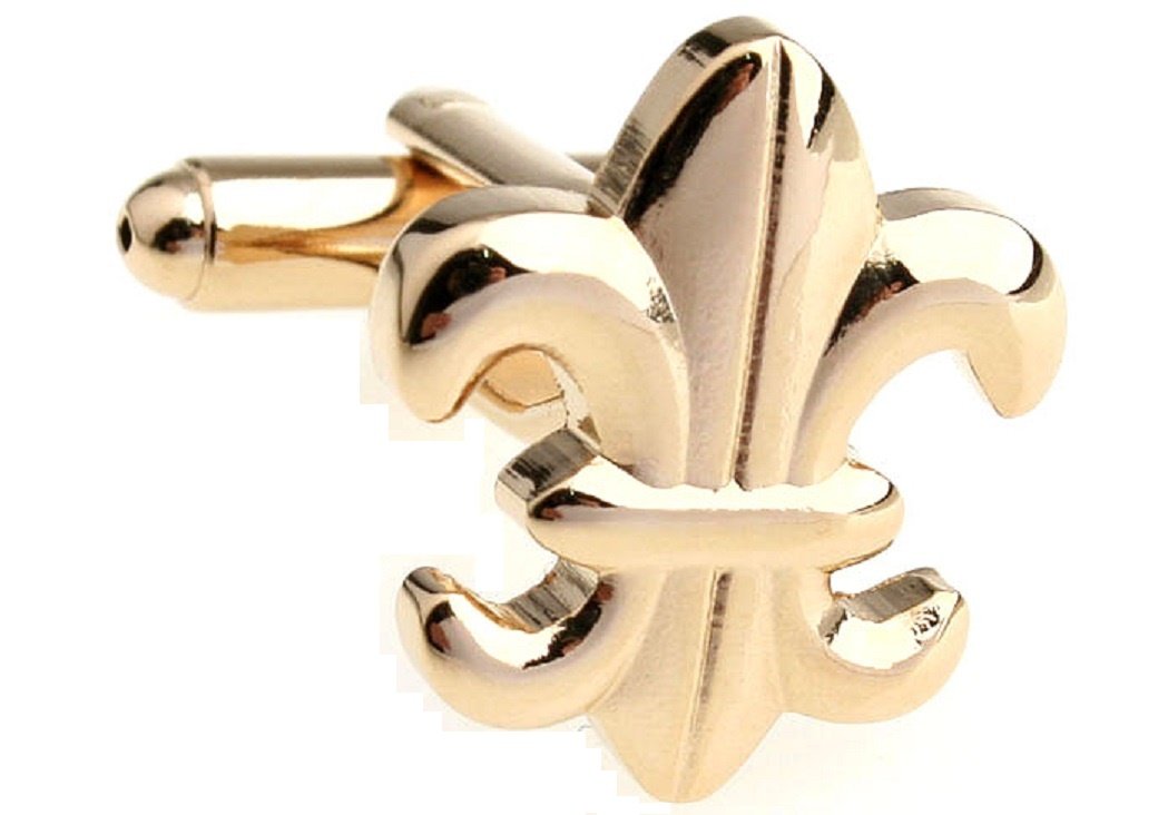 MRCUFF Fleur De Lis Pair Cuff Links in a Presentation Gift Box & Polishing Cloth ...
