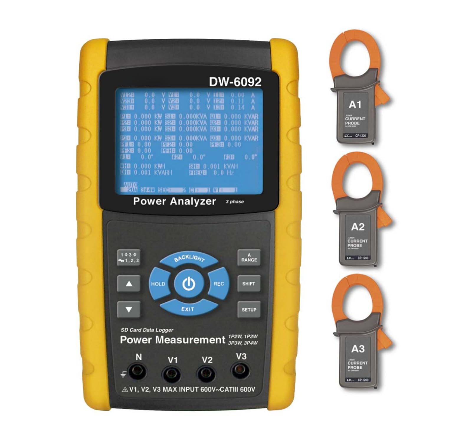 DW-6092 3 Phase Power Analyzer DW6092 Three Phase