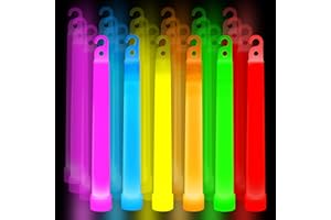 PARTY CLUB OF AMERICA Premium Glow Fever Bulk Ultra Bright Multi Color Glow Sticks Emergency Light Sticks for Camping Accessories Parties Hurricane Supplies Earthquake Survival Kit and More