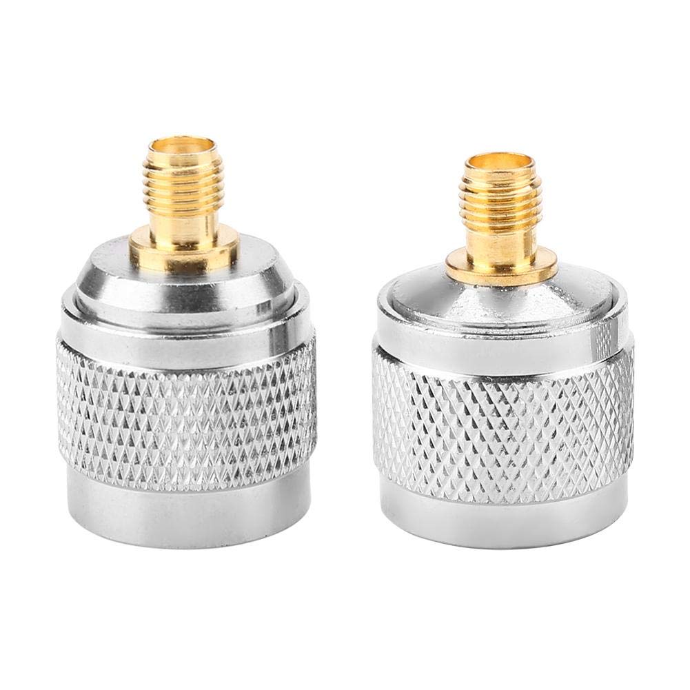 Oumefar 2pcs N Type Male to SMA Female RF Coaxial Connector Test Converter