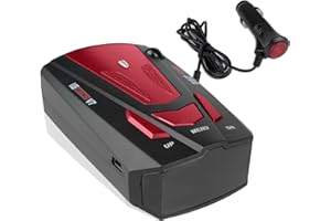XPACEBANK Car Radar Detector, Upgraded Dectector Radar Driving Aids for City Road and Highway, Directional System Real Time Voice Speed, Built-in GPS LED Display
