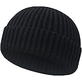 JYxingchi Wool Fisherman Beanies for Men Women Short Cuff Knit Beanie Winter Warm Hats Trawler Hat Stylish Watch Cap