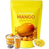 Premium Freeze Dried Mango Pieces 8.82oz(250g),Natural Sweet Frozen Mango, Dried Dehydrated Mango No Sugar Added, Freeze Dried Fruit for Smoothies, Yogurt, Baking,and Casual Snacks