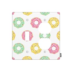 Pznen 2-Gang 1-Toggle/1-Duplex Wall Plate, Donut