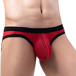 FEOYA Low Rise Bikini Underwear for Men See Through