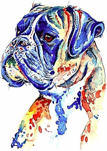 Chien Boxer Art Peinture Art Print Cadeaux Danniversaire