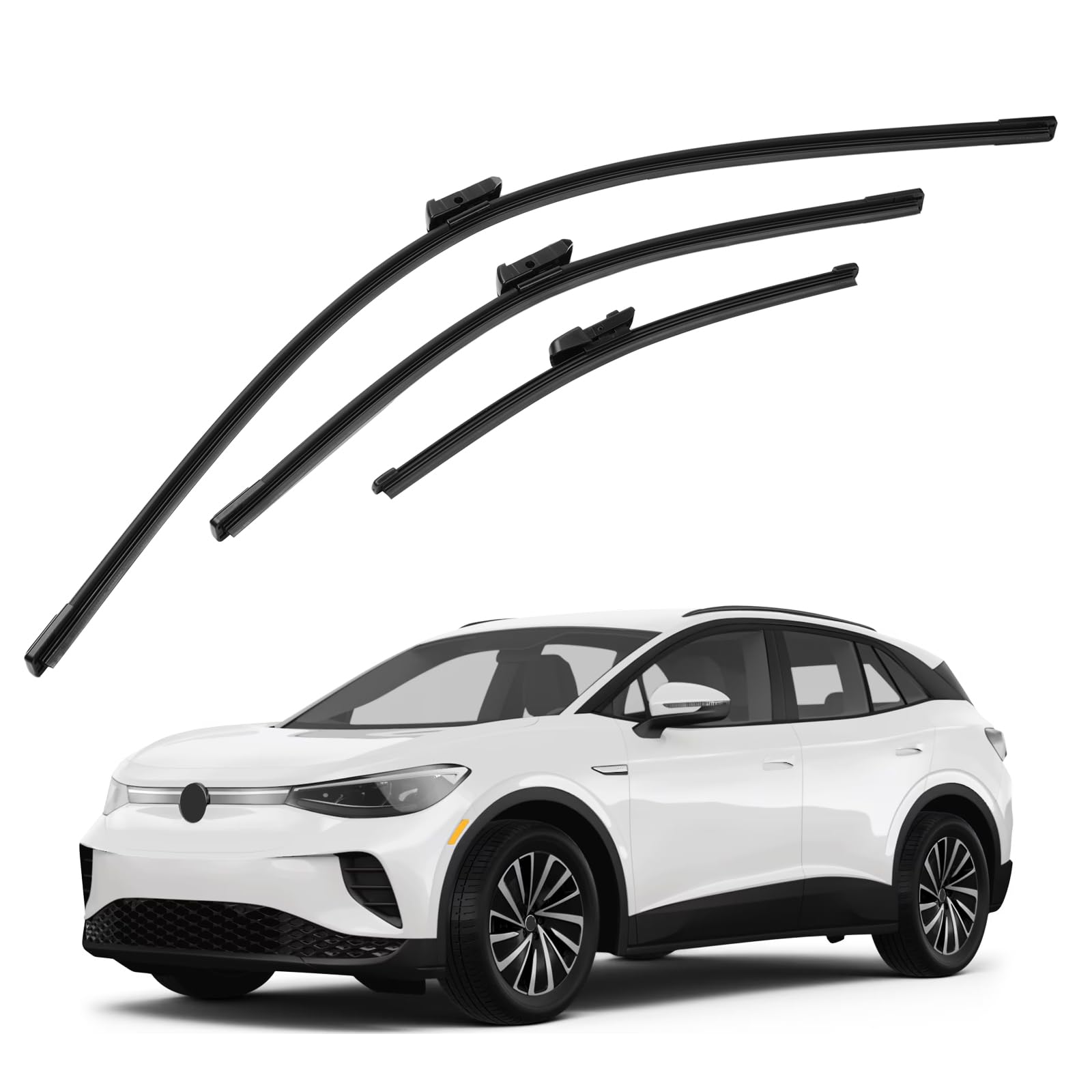 Photo 1 of Forccord 3-Pack Windshield Wiper Blades Fit for Volkswagen ID.4 2021-2024 2025 2026 Original Equipment Windshield Wipers 28"+18"+12" Top Lock Car Accessories