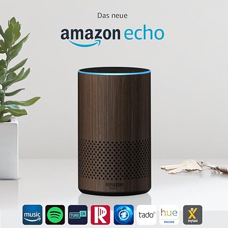 Amazon Echo, Zertifiziert und generalüberholt, (2. Generation), Nuss Optik
