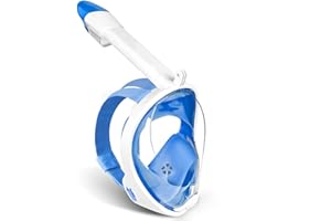 GJNGKSIM Full Face Snorkel Mask, Snorkeling Mask with Detachable Camera Mount, 180 Panoramic Anti-Fog Anti-Leak Diving Mask for Adult and Kids…